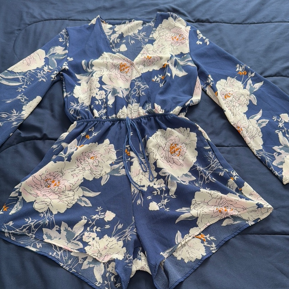 Floral Long Sleeve Romper